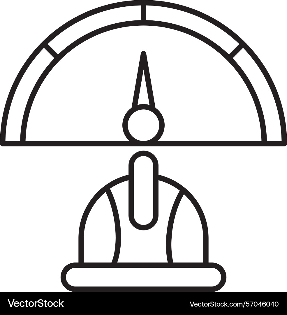 Performance line icon design vector image
