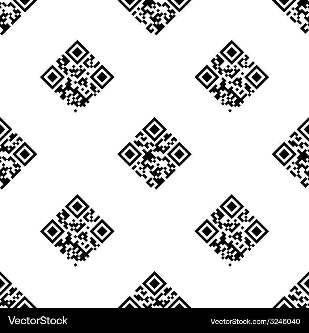 QR Code Seamless Pattern Vector Image