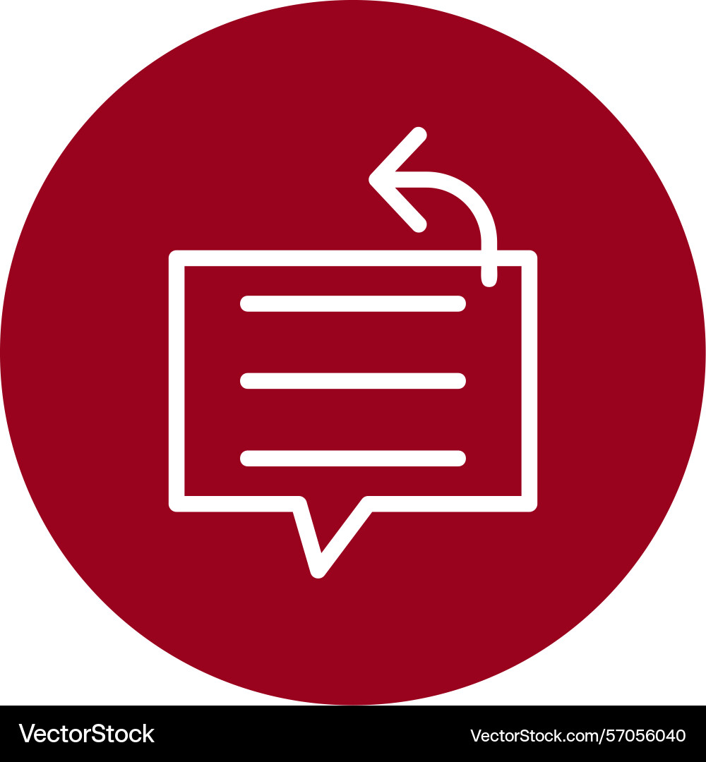 Scripted response line circle style icon design Vector Image
