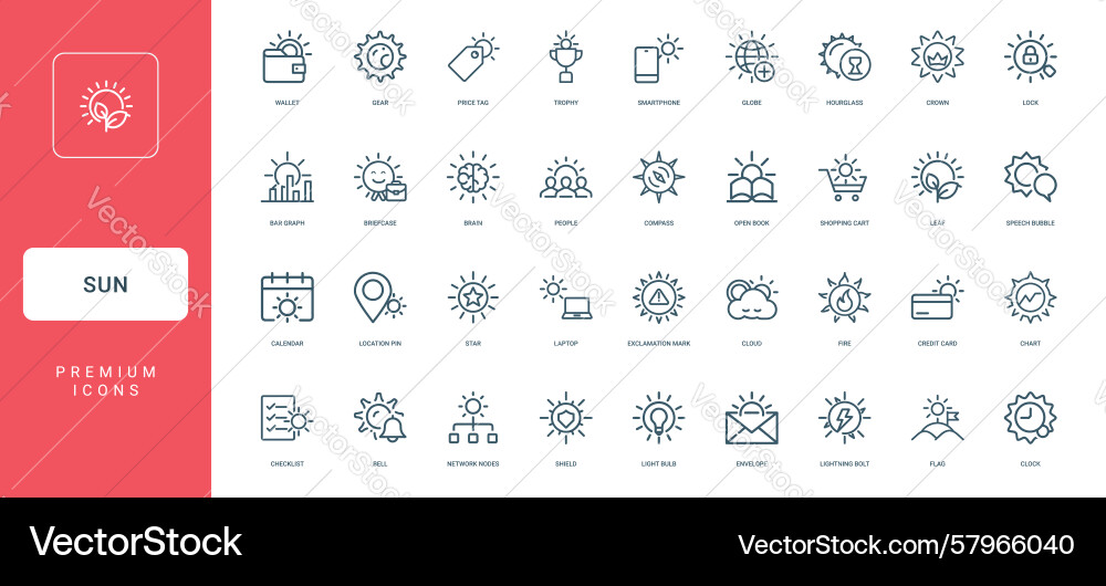 Sun Elements & Concepts Vector Image