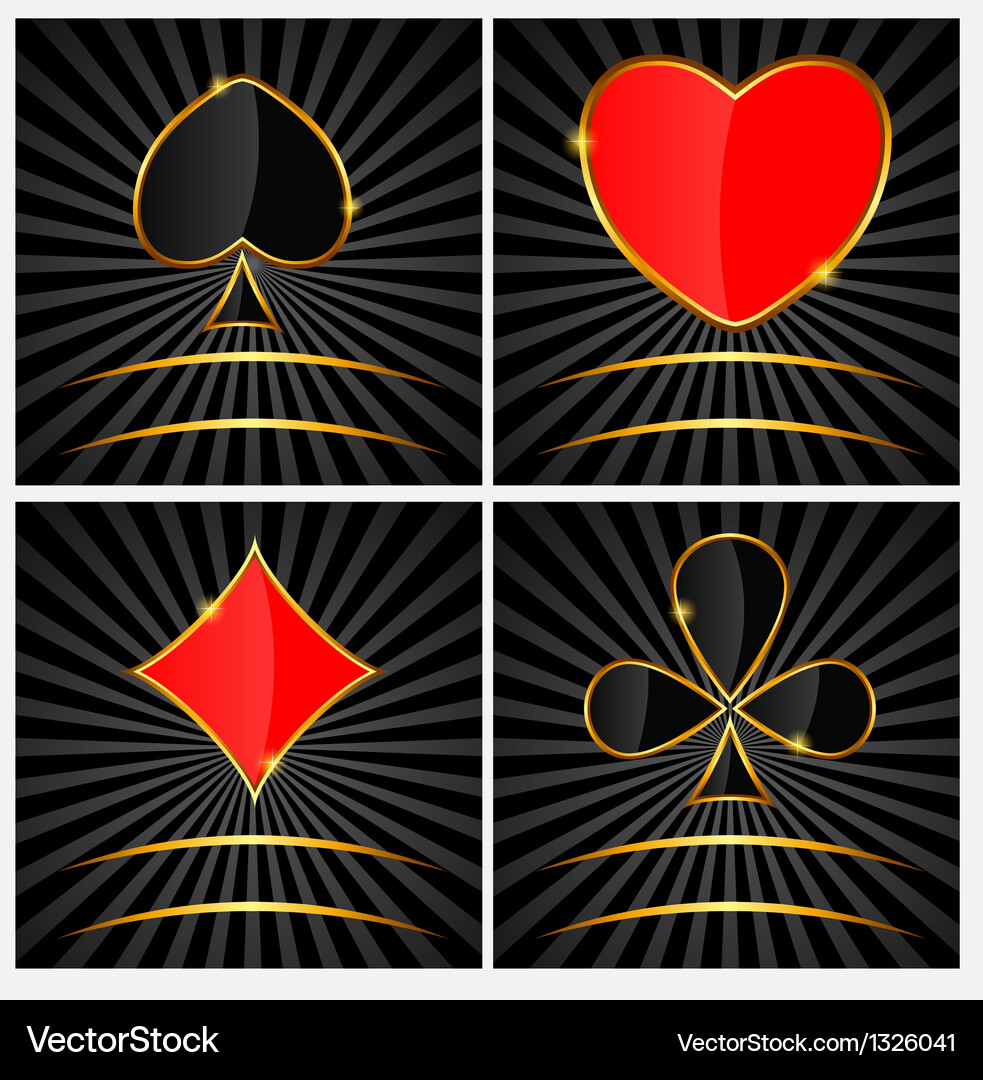 Abstract background with card suits for design Vector Image