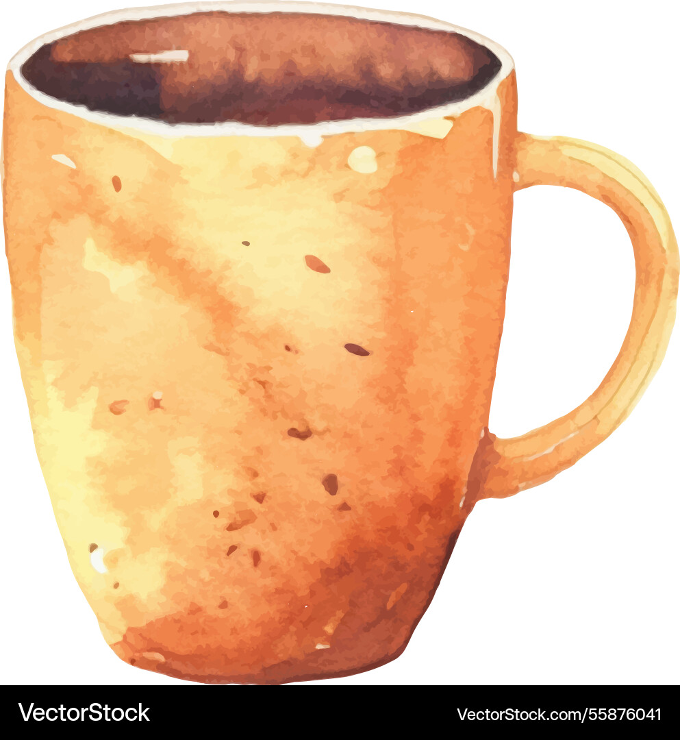 Aquarell bemalte Kaffeetasse Hand gezeichnetes Design Aquarell bemalte Kaffeetasse Hand gezeichnetes Design vektorbild