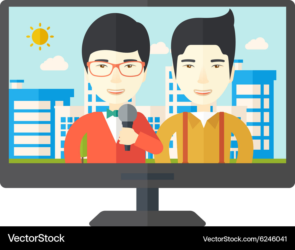 Broadcast interview Vector Image