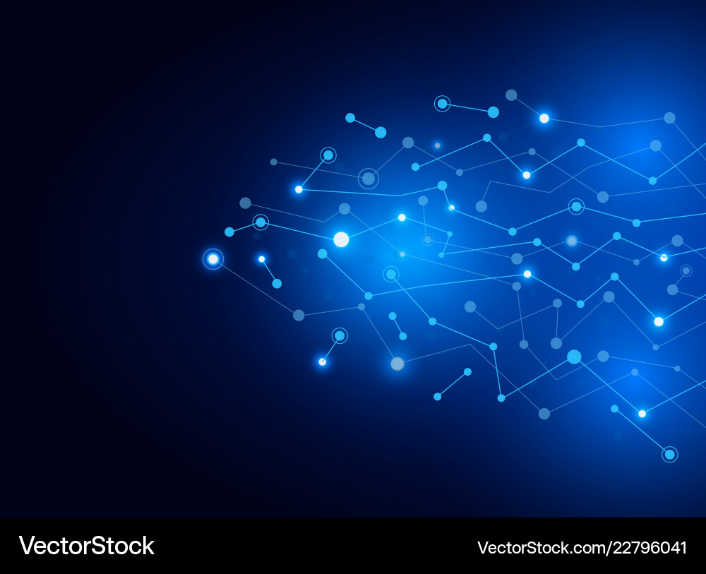 Connected Dots and Lines - Network Concept vector image