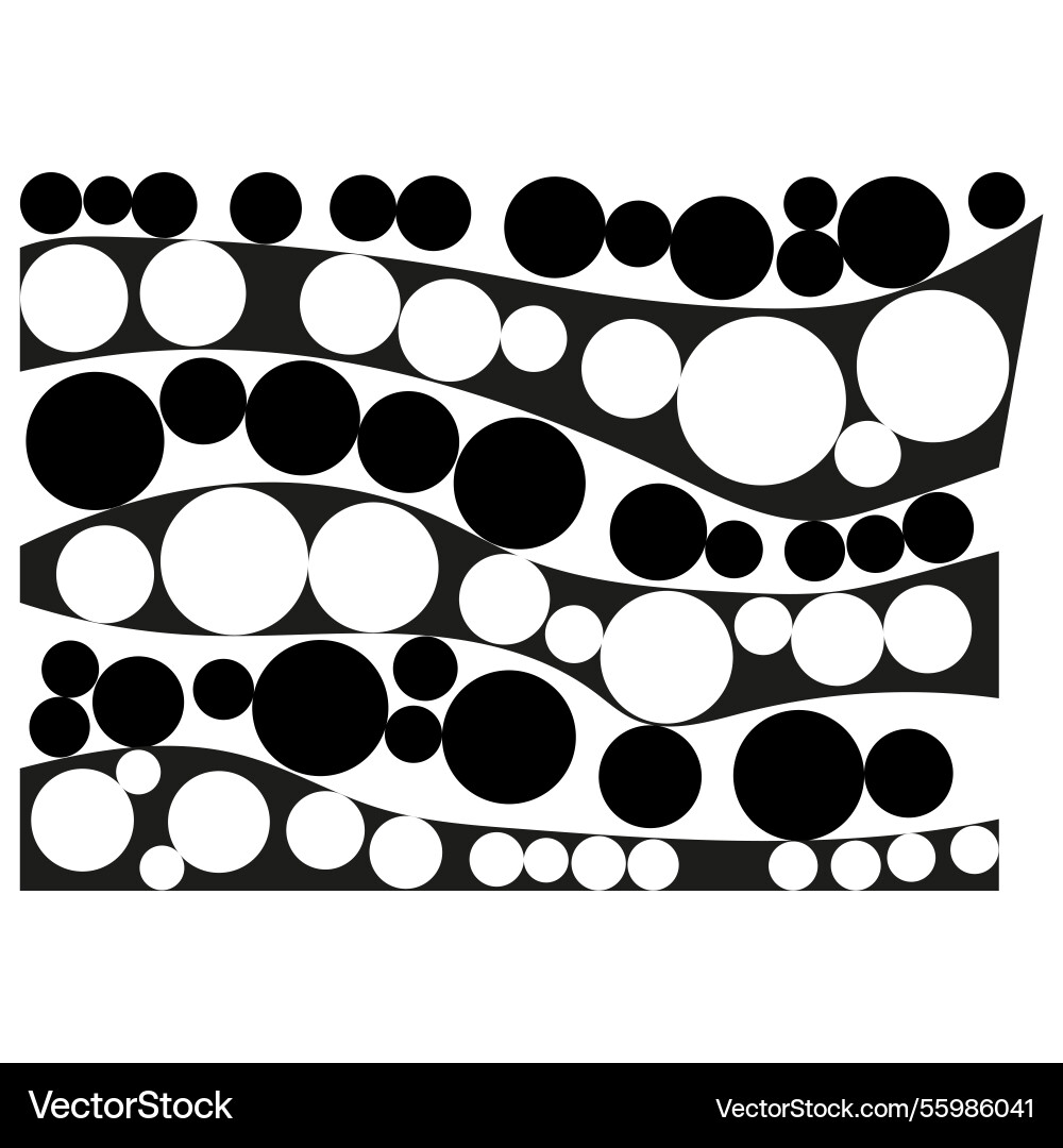 Geometric circle pattern abstract wave shape vector image
