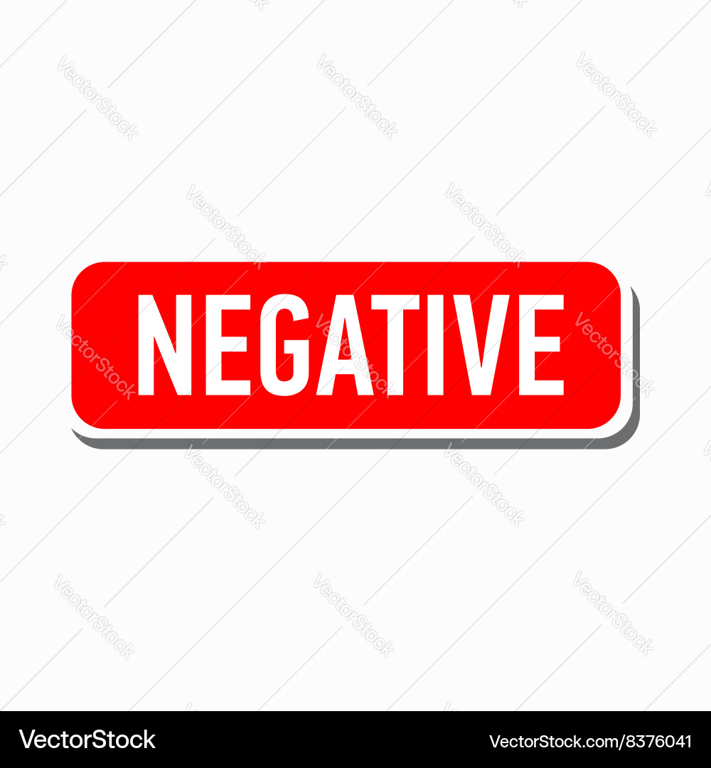 Negative red button icon simple style Vector Image