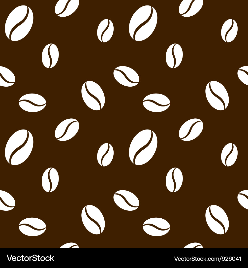 Seamless coffee beans background Royalty Free Vector Image