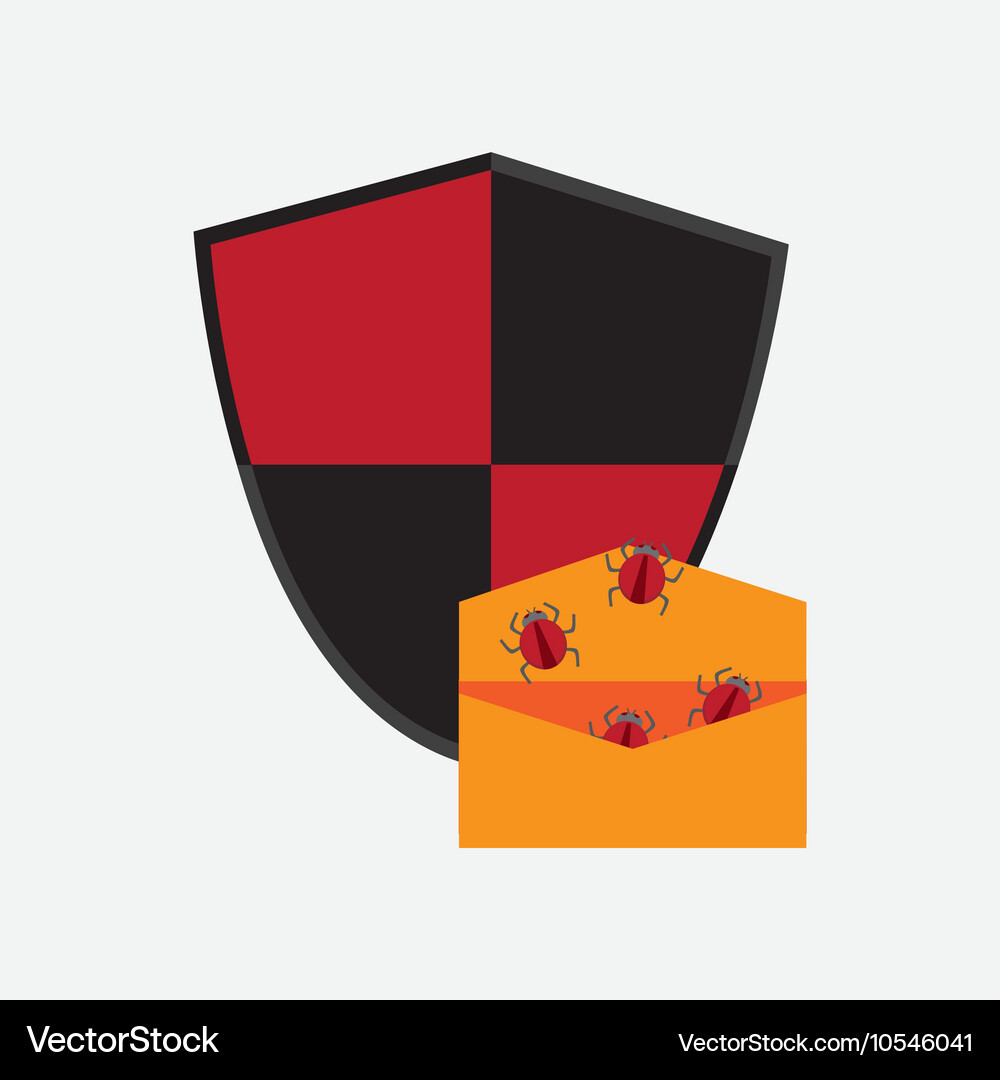 Shield with system security design Vector Image
