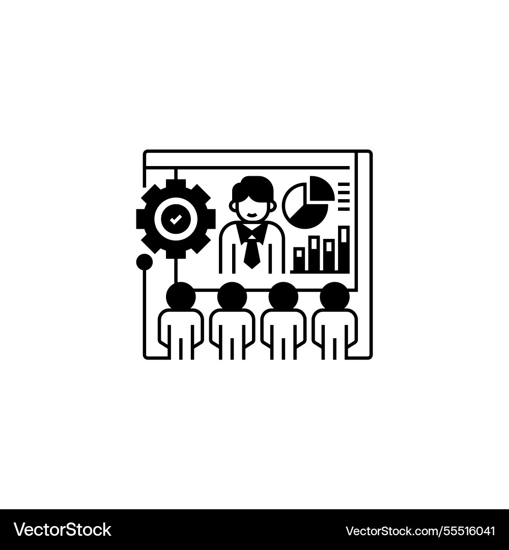 Training program line icon linear style sign Training program line icon linear style sign vector image