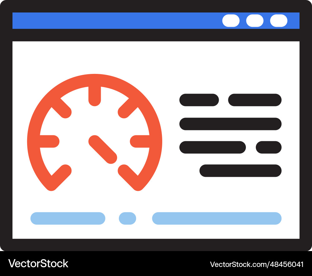 Web app window icon dashboard page symbol vector image