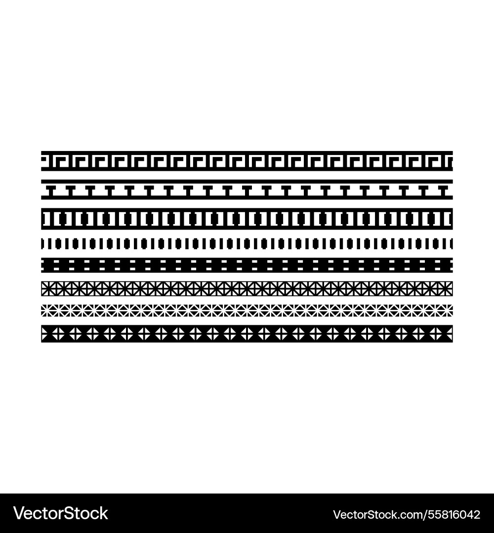 Ancient border frame icon divider horizontal line vector image
