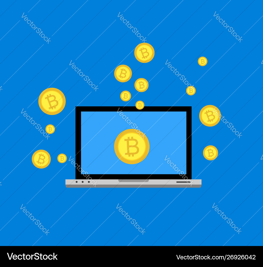 Blockchain scheme mining crypto currency server Blockchain scheme mining crypto currency server vector image
