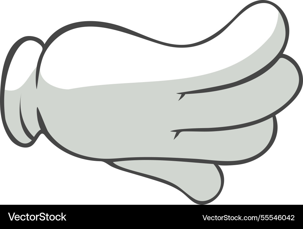 Cartoon hand with an open palm displaying Cartoon hand with an open palm displaying vector image