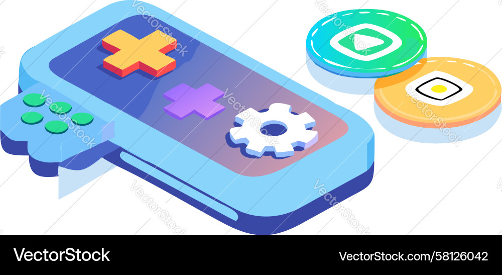 Modern Wireless Game Controller Icon Vector Image