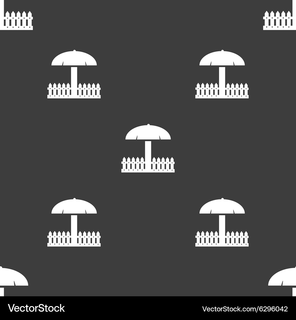 Sandbox icon sign seamless pattern on a gray Vector Image