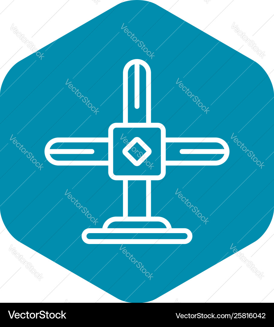 Scaffolding cross icon outline style Scaffolding cross icon outline style vector image