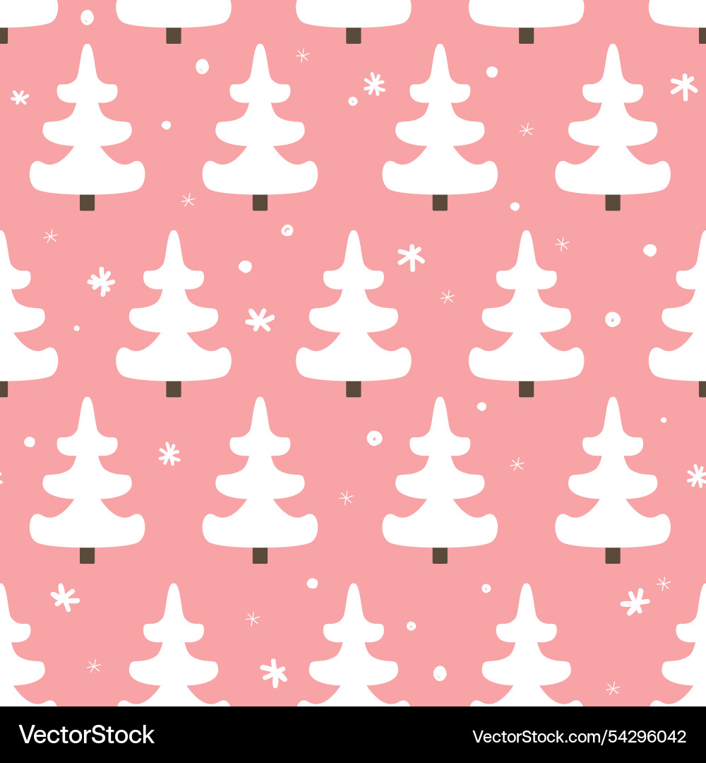 Simple abstract seamless pattern with white fir Simple abstract seamless pattern with white fir vector image