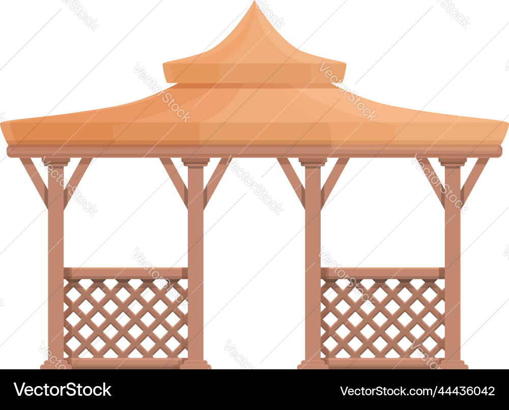 Street pergola icon cartoon wedding house Street pergola icon cartoon wedding house Vector Image