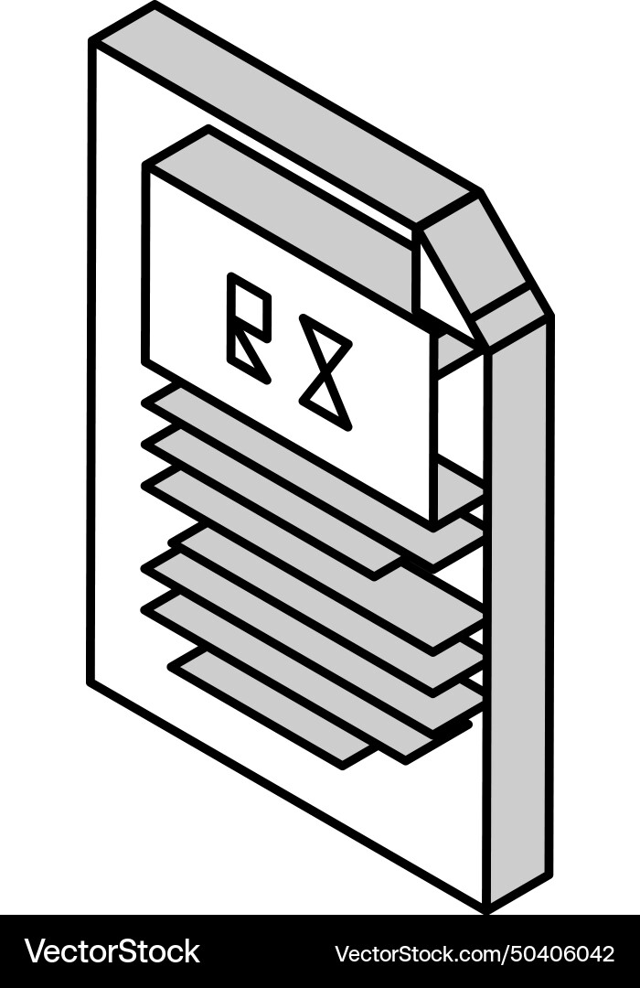 Text document file isometric icon Vector Image