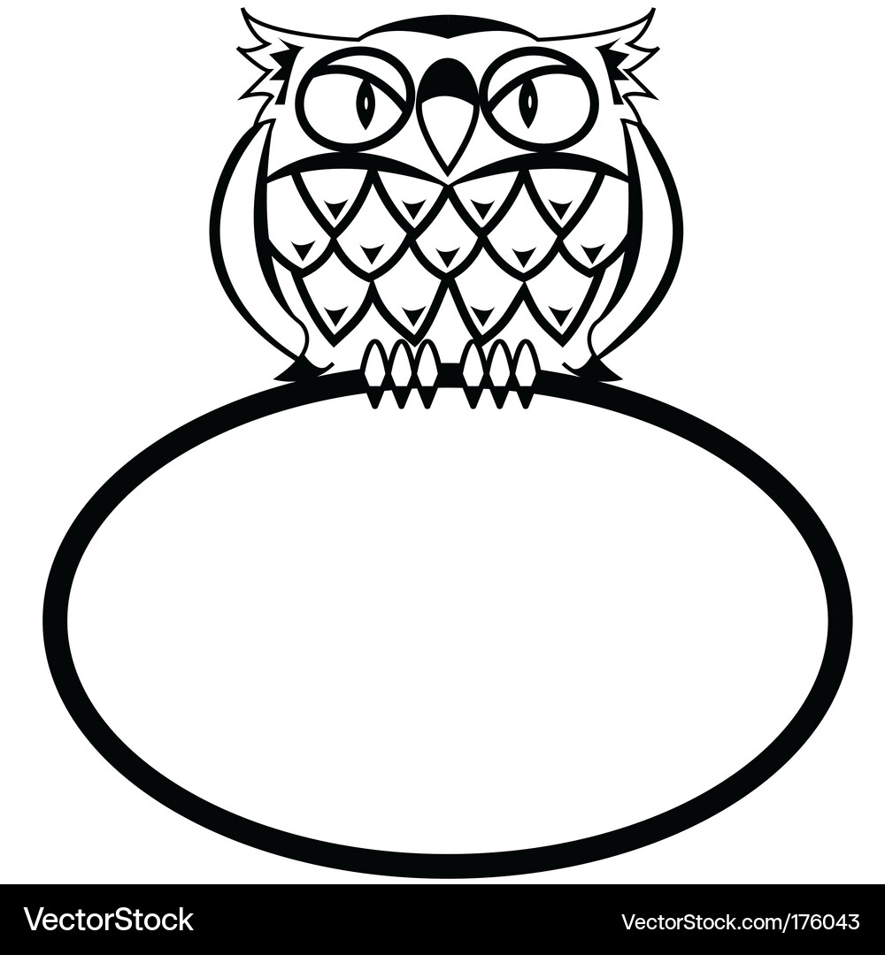 Adler Owl Headshot Vektorbild