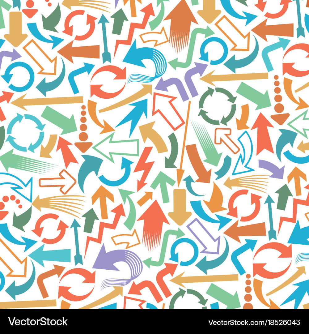 Background pattern with hunting arrows vector image