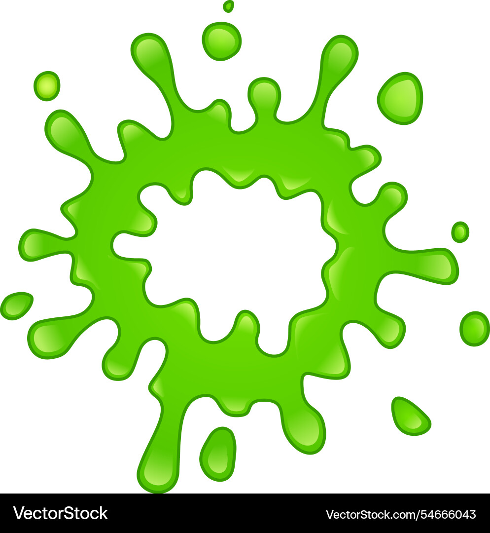 Bright green slime is splashing creating Bright green slime is splashing creating vector image