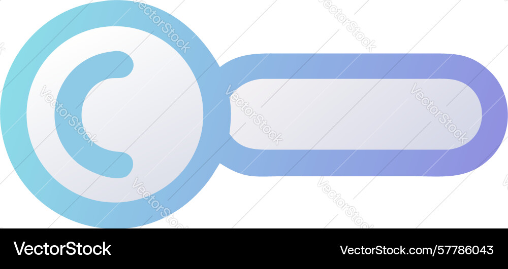Circular search icon with gradient design vector image