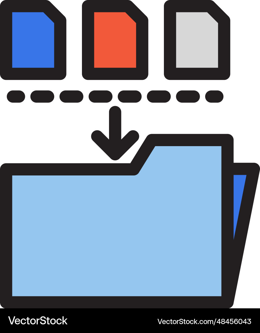File Folder Data Storage Icon vector image