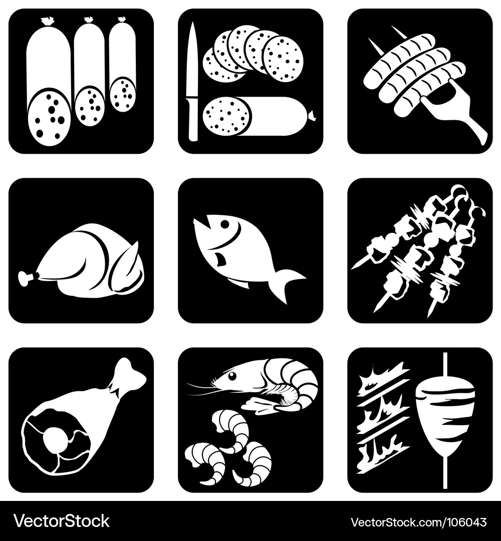 Food Icons Set Vector Image