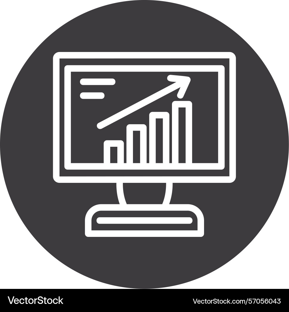 Metrics line circle style icon design Vector Image