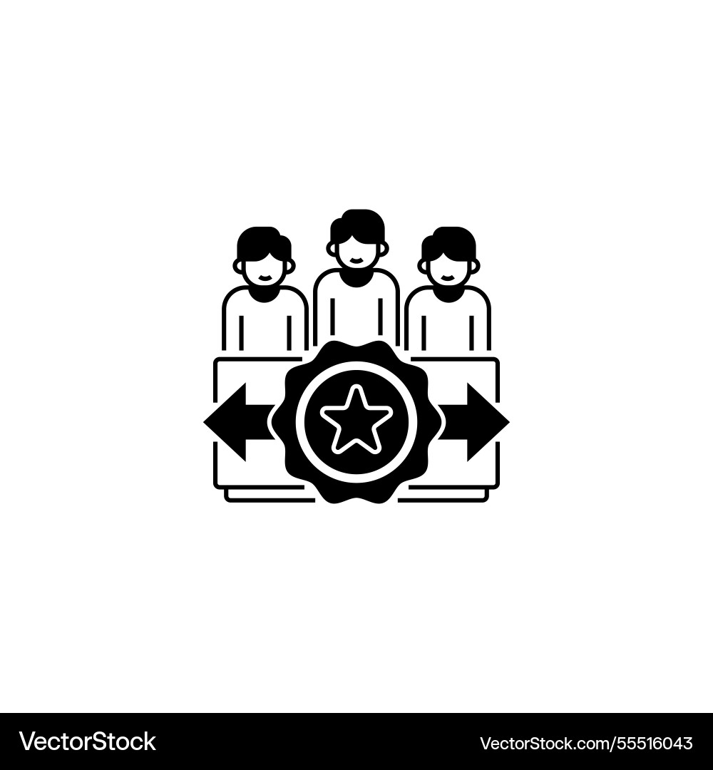 Public recognition line icon linear style sign Public recognition line icon linear style sign vector image