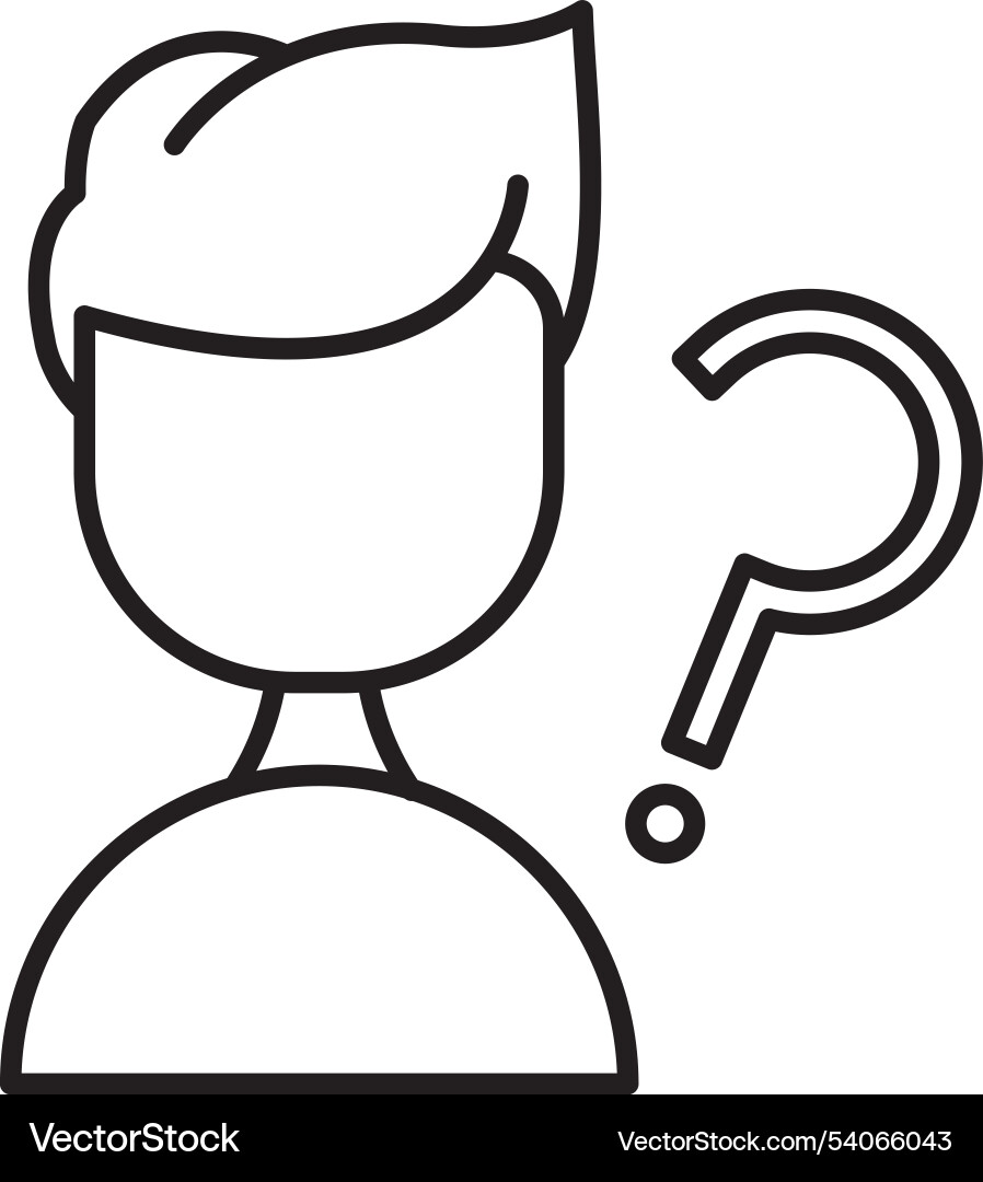 Questions line icon design Vector Image
