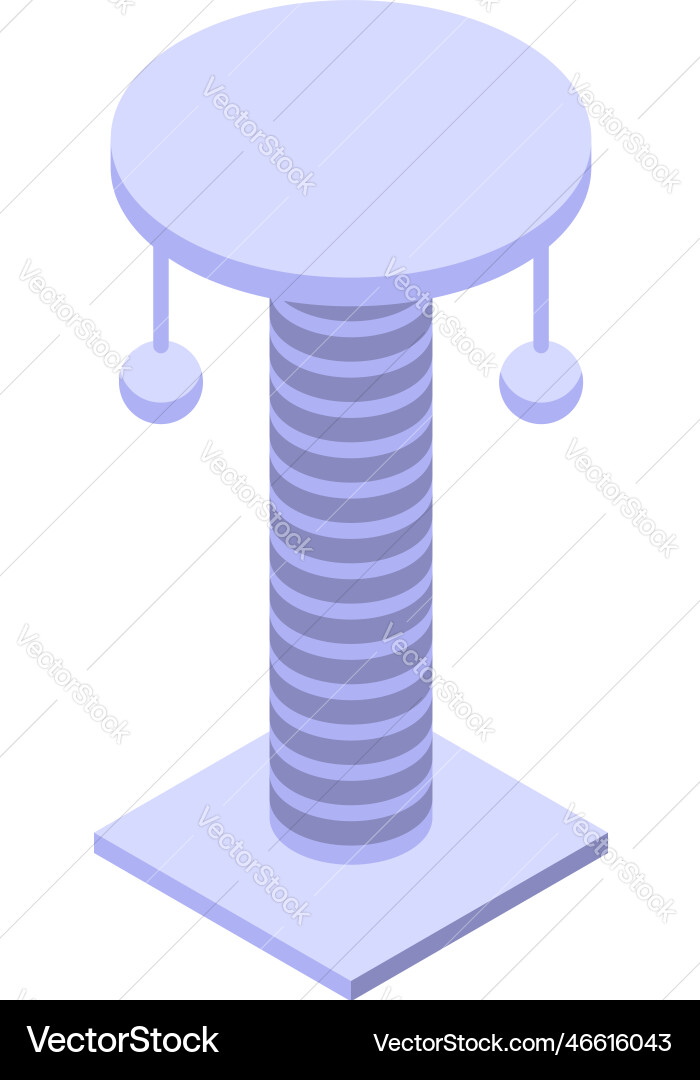 Scratching game icon isometric cat post Scratching game icon isometric cat post Vector Image
