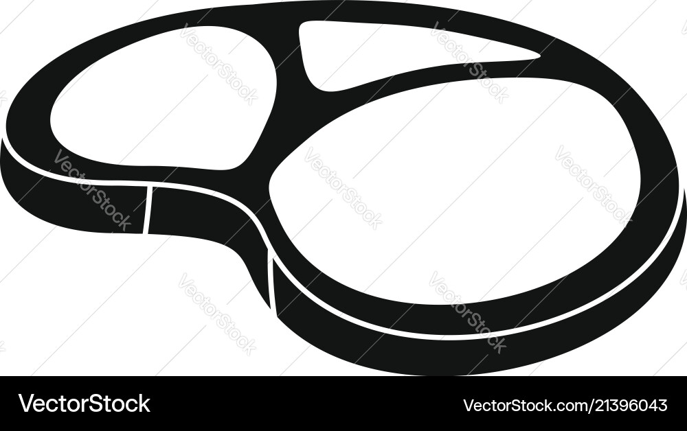 Tbone steak icon simple style Vector Image