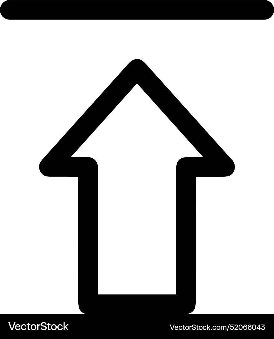 Upload outline icon symbol image Vector Image