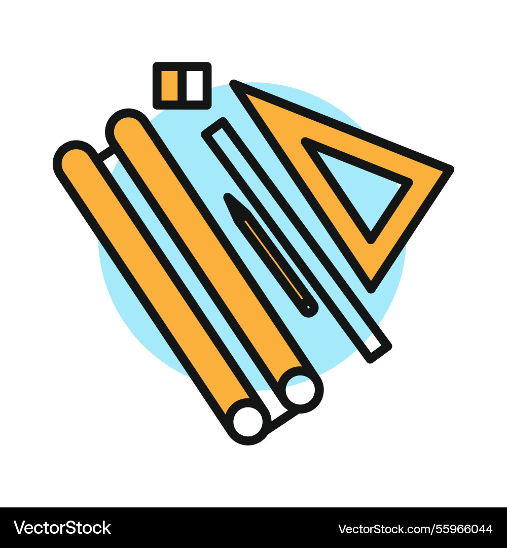 Building line icon color symbol in simple style Vector Image