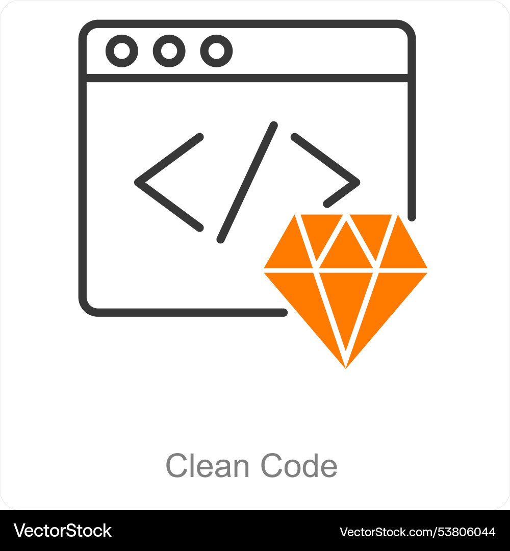 Clean code vector image