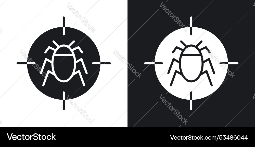 Debugline in thin line black color flat simple vector image