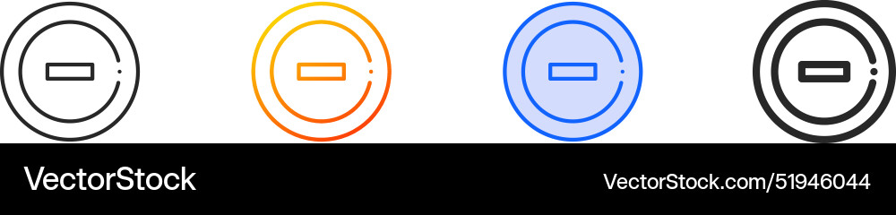 Electron iconthin linear gradient blue stroke Vector Image