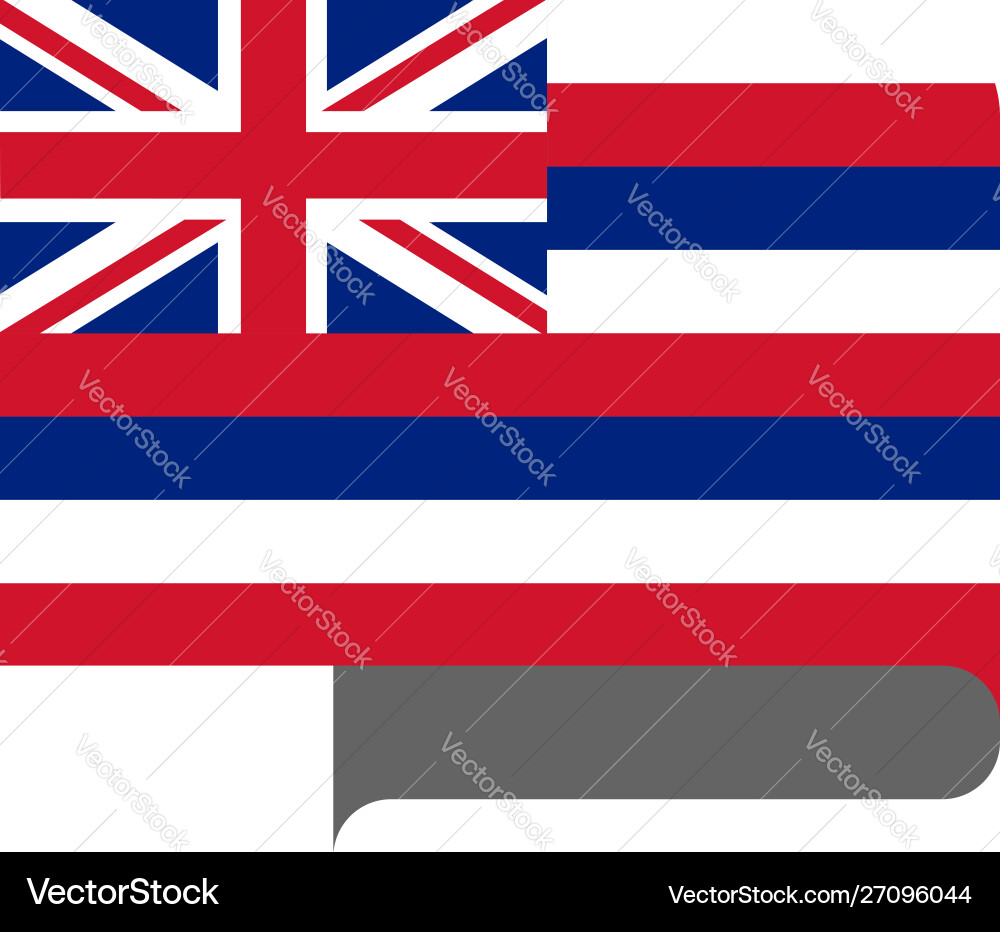 Hawaii Flag Pointer Vector Image