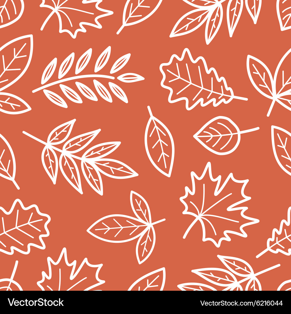 Seamless pattern with autumn leaves Vector Image