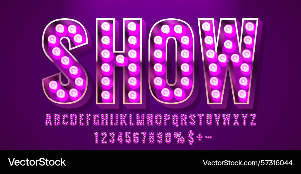 Show font set collection letters and numbers Show font set collection letters and numbers vector image