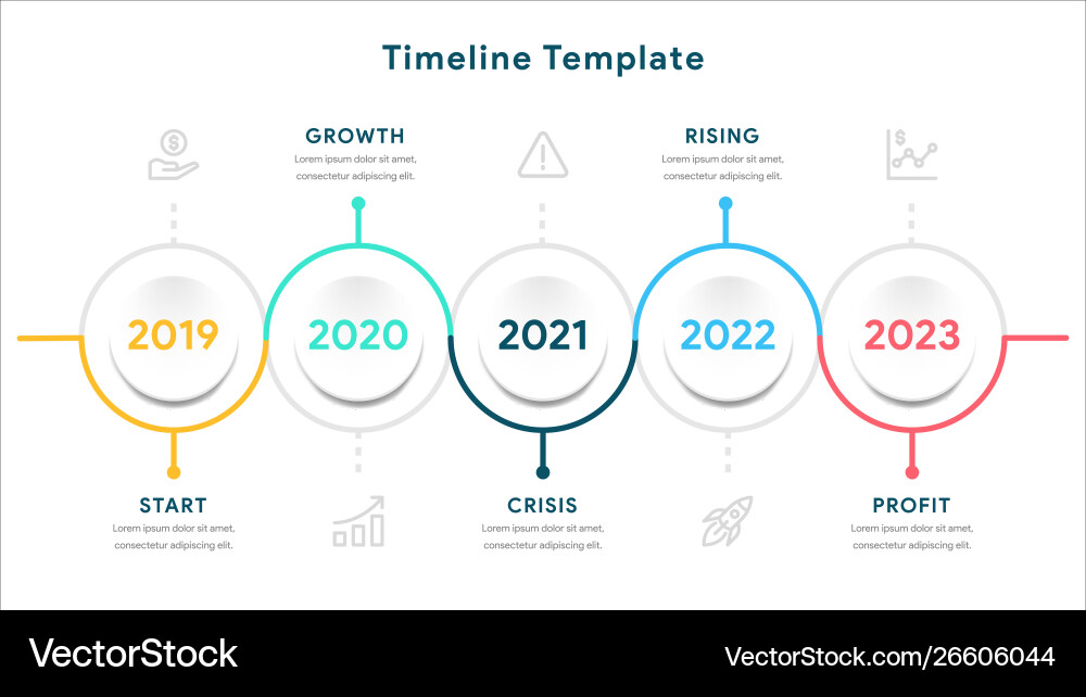 Timeline Elements - Workflow & Chart vector image