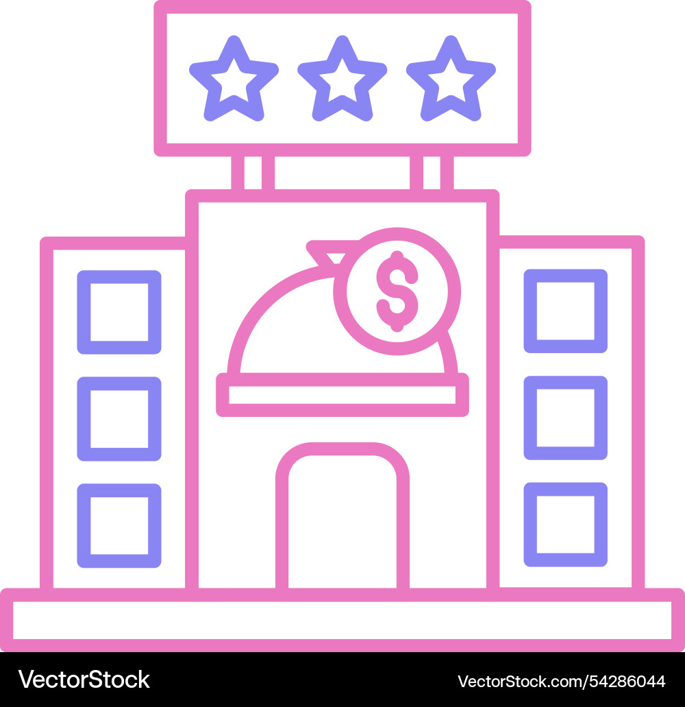 Tip line two colour icon Vector Image