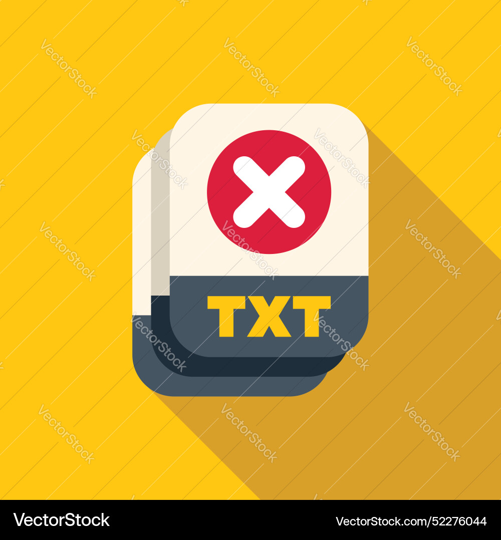 Txt file is showing an error message on yellow Txt file is showing an error message on yellow vector image