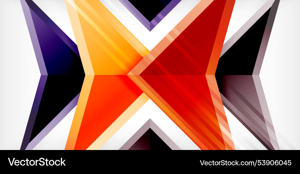 Abstract background color triangles and arrows Vector Image