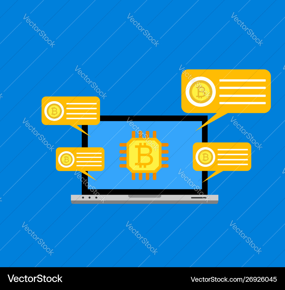 Blockchain scheme mining crypto currency server Blockchain scheme mining crypto currency server Vector Image
