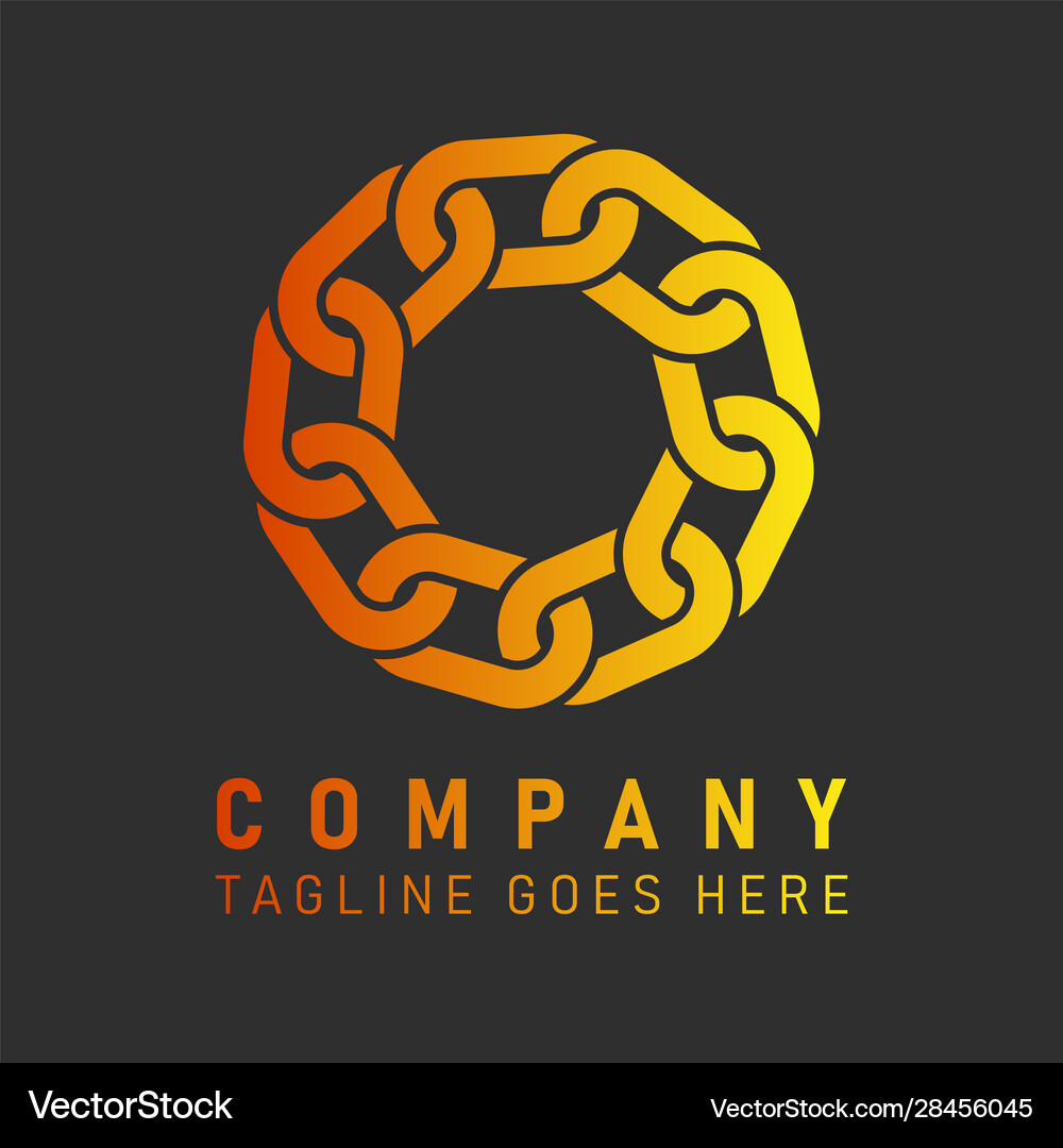 Chain link logo icon shape sign company – Royalty-Free Vector | VectorStock