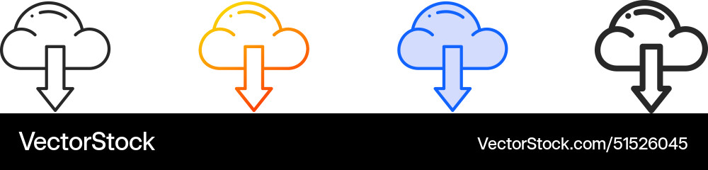 Cloud computing iconthin linear gradient blue Cloud computing iconthin linear gradient blue Vector Image