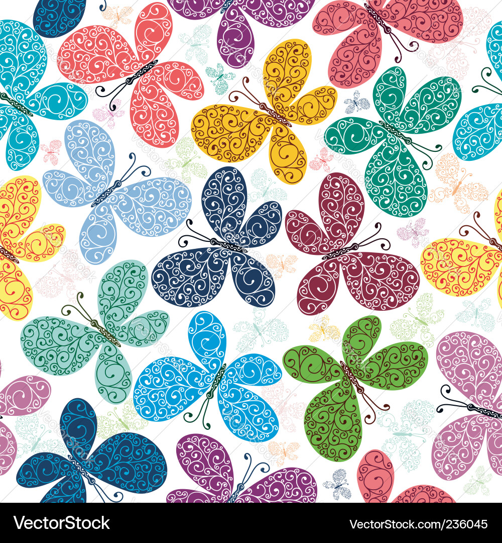 Colorful Butterfly Pattern vector image
